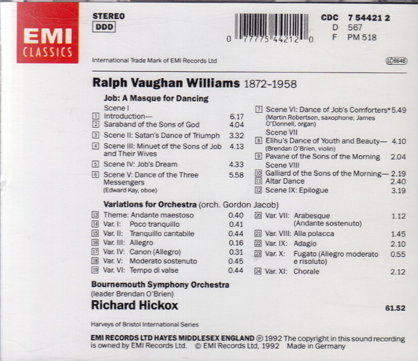 Ralph Vaughan Williams, Bournemouth Symphony Orchestra, Richard Hickox-1