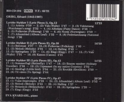 Grieg. The Complete Piano Music Volume I:Eva Knardahl - Image 2
