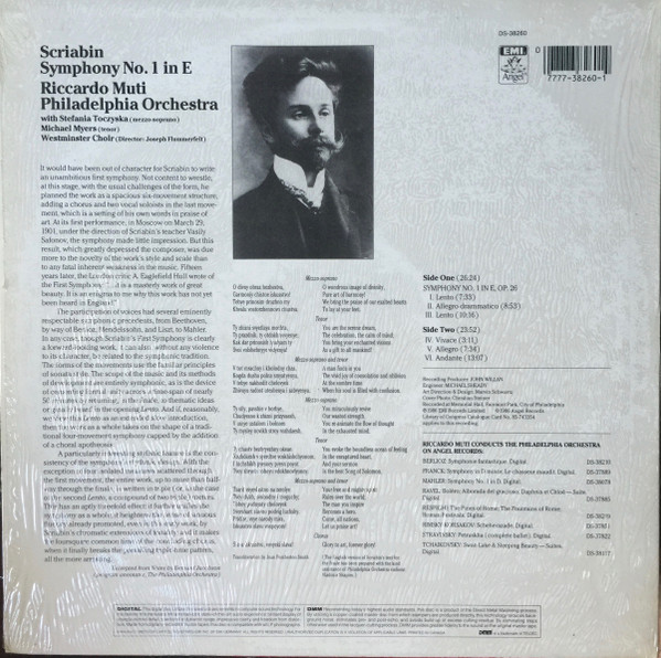 Alexander Scriabin - Riccardo Muti - Michael Myers (3), Stefania Toczyska - Westminster Symphonic Choir, The Philadelphia Orchestra-1