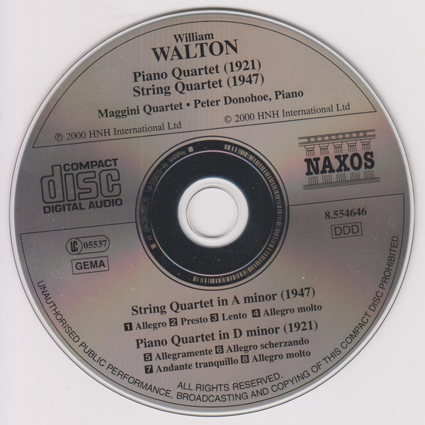 Sir William Walton - The Maggini Quartet, Peter Donohoe-2
