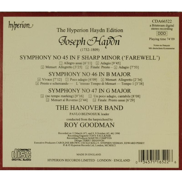 Joseph Haydn - Hanover Band, Roy Goodman-1