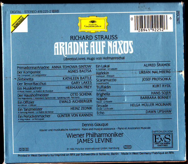 Richard Strauss - Anna Tomowa-Sintow, Kathleen Battle, Agnes Baltsa, Gary Lakes, Hermann Prey, Wiener Philharmoniker, James Levine (2)-1