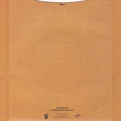 That's All / Taking It All Too Hard 7" (UK 1983):Genesis - Image 2