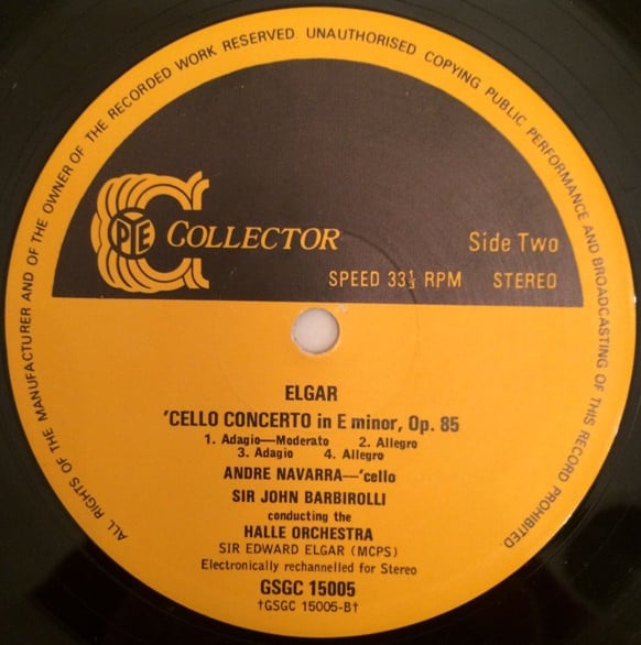 Sir Edward Elgar, Sir John Barbirolli Conducting The Hallé Orchestra, André Navarra-3