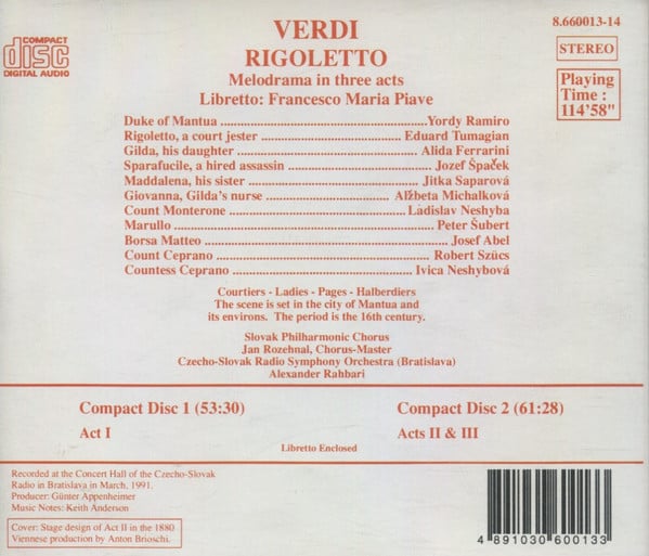 Giuseppe Verdi, Eduard Tumageanian • Alida Ferrarini • Yordy Ramiro, Slovak Philharmonic Chorus, Slovak Radio Symphony Orchestra, Alexander Rahbari-1