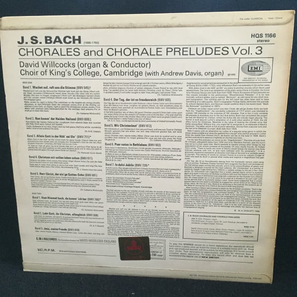 Johann Sebastian Bach, The King's College Choir Of Cambridge, David Willcocks-1