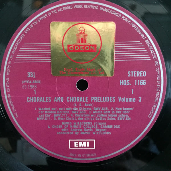 Johann Sebastian Bach, The King's College Choir Of Cambridge, David Willcocks-2