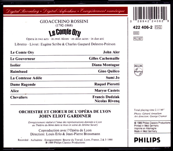 Gioacchino Rossini - Sumi Jo, John Aler, Diana Montague, Gilles Cachemaille, Gino Quilico, Raquel Pierotti, Orchestre De L'Opéra De Lyon et Chœurs De L'Opéra De Lyon, John Eliot Gardiner-1
