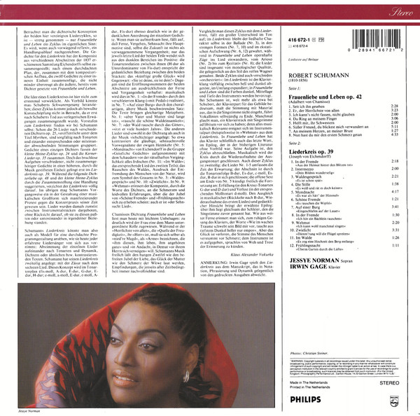 Robert Schumann, Jessye Norman, Irwin Gage-1