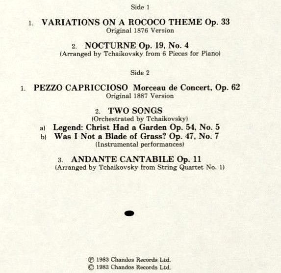 Pyotr Ilyich Tchaikovsky, Raphael Wallfisch, English Chamber Orchestra, Geoffrey Simon-4
