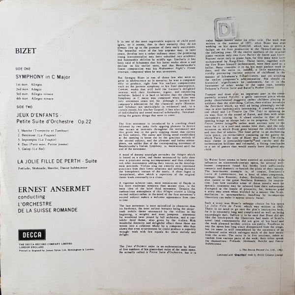 Georges Bizet, L'Orchestre De La Suisse Romande, Ernest Ansermet-1