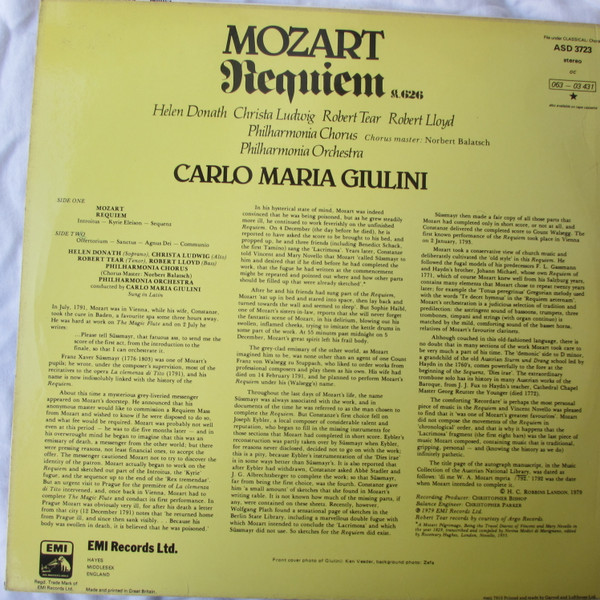 Wolfgang Amadeus Mozart - Carlo Maria Giulini, Philharmonia Orchestra, Philharmonia Chorus-1