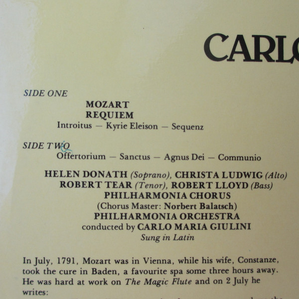 Wolfgang Amadeus Mozart - Carlo Maria Giulini, Philharmonia Orchestra, Philharmonia Chorus-2