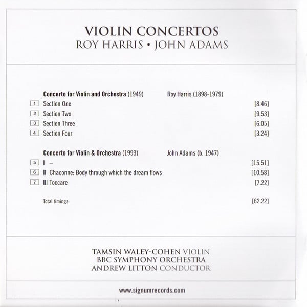 Roy Harris • John Adams – Tamsin Waley-Cohen | BBC Symphony Orchestra | Andrew Litton-3