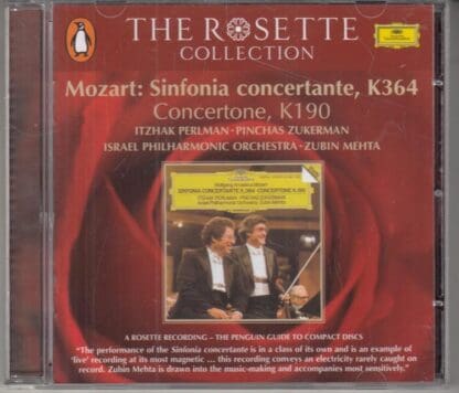 Sinfonia Concertante K.364 - Concertone K.190:Pinchas Zukerman