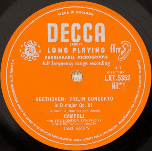 Ludwig Van Beethoven - Alfredo Campoli, London Symphony Orchestra, Josef Krips-2