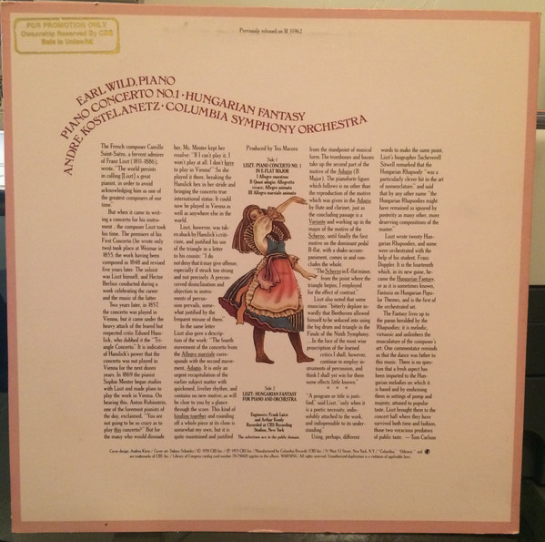 Earl Wild, Franz Liszt, André Kostelanetz, Columbia Symphony Orchestra-1