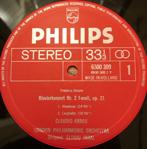 Frédéric Chopin, Claudio Arrau, London Philharmonic Orchestra, Eliahu Inbal-1