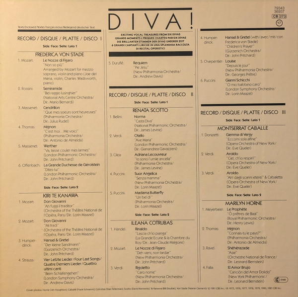 Marilyn Horne, Montserrat Caballé, Ileana Cotrubas, Renata Scotto, Kiri Te Kanawa, Frederica von Stade-1