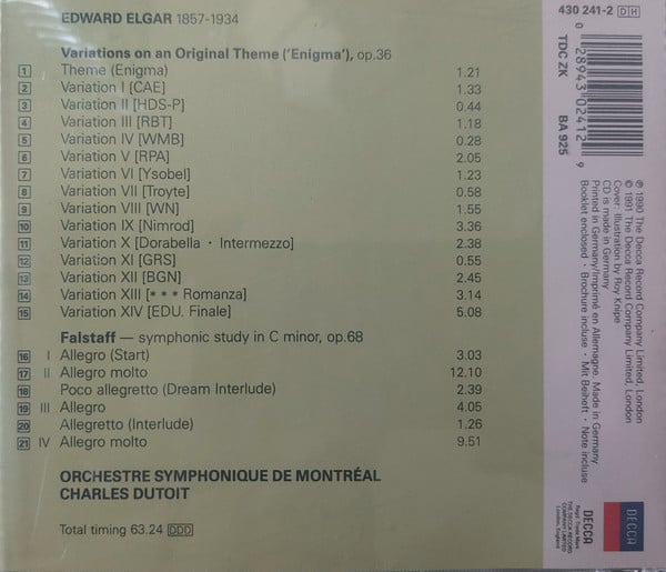 Sir Edward Elgar, Charles Dutoit ∙ Orchestre Symphonique De Montréal-1