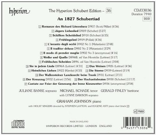 Franz Schubert - Juliane Banse, Lynne Dawson, Michael Schade, Gerald Finley, Graham Johnson (2)-1