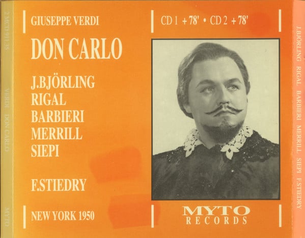 Giuseppe Verdi, Jussi Björling, Delia Rigal, Fedora Barbieri, Robert Merrill, Cesare Siepi, The Metropolitan Opera House Orchestra And Metropolitan Opera Chorus, Fritz Stiedry-0