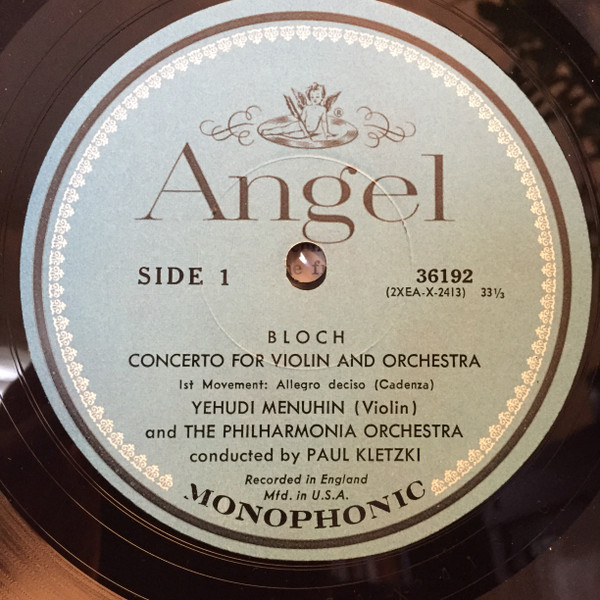 Ernest Bloch, Yehudi Menuhin - Philharmonia Orchestra, Paul Kletzki-2