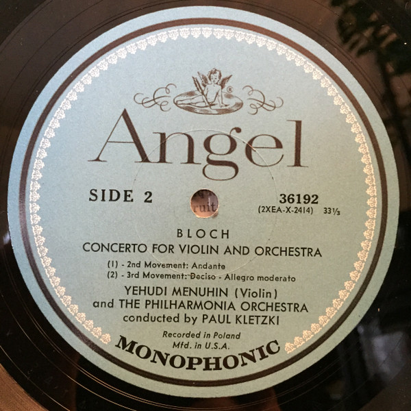 Ernest Bloch, Yehudi Menuhin - Philharmonia Orchestra, Paul Kletzki-3