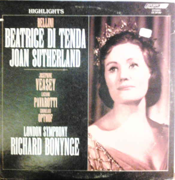 Vincenzo Bellini / Josephine Veasey, Luciano Pavarotti, Cornelius Opthof, London Symphony Orchestra, Richard Bonynge-0