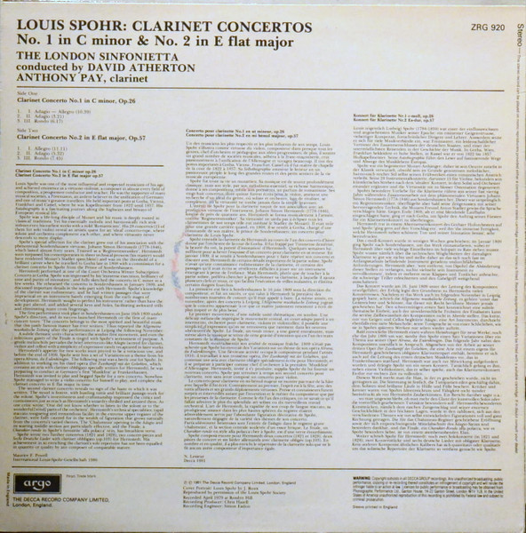 Louis Spohr, Antony Pay, London Sinfonietta, David Atherton (2)-1