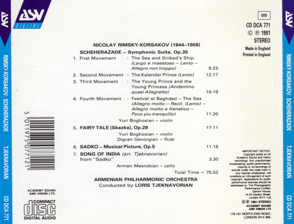 Nikolai Rimsky-Korsakov - Armenian Philharmonic Orchestra, Loris Tjeknavorian-2