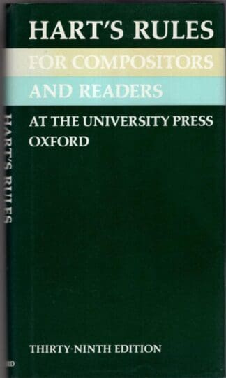 Rules for Compositors and Readers at the University Press, Oxford:Horace Hart