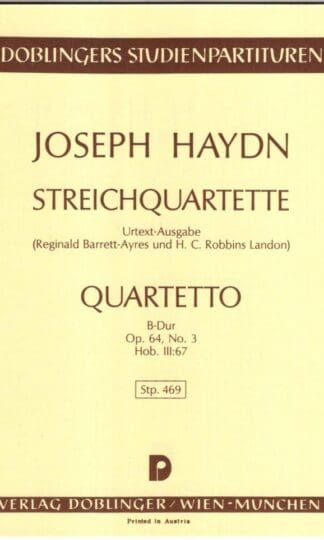 Streichquartett Urtext B-Dur Op.64 No.3:Joseph Haydn