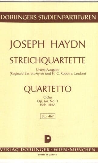 Streichquartett Urtext C-Dur Op.64 No.1:Joseph Haydn