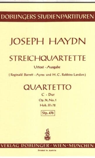 Streichquartett Urtext C-Dur Op.74 No.1:Joseph Haydn