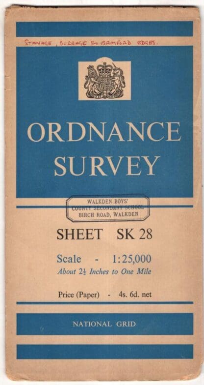 2½ inch map SK 28 (Provisional):Ordnance Survey