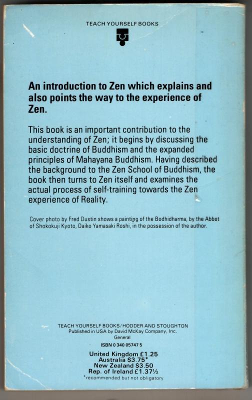 Zen, A Way of Life (Teach Yourself Series) : Christmas Humphreys - Image 2