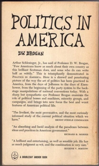 Politics in America:D. W Brogan - Image 2