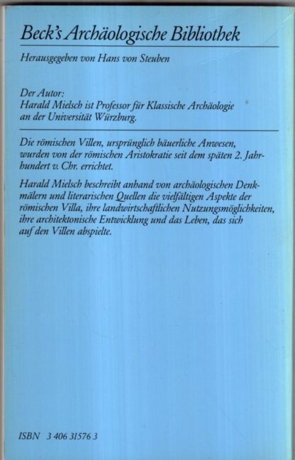Die römische Villa. Architektur und Lebensform. : Harald Mielsch - Image 2