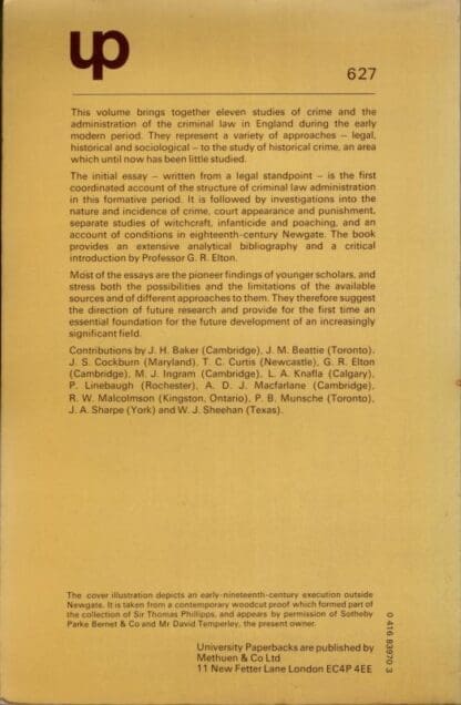 Crime in England, 1550-1800 (University Paperbacks) : J. S. Cockburn - Image 2