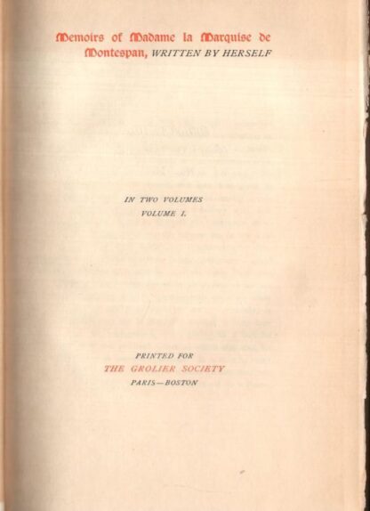 Memoirs of Madame La Marquise de Montespan Vol. I:Madame La Marquise De Montespan - Image 2