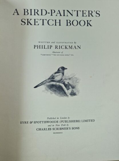 A Bird-Painter's Sketch Book : Philip Rickman - Image 2