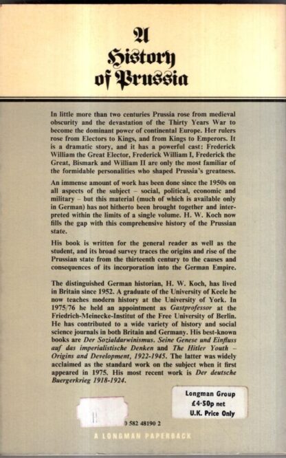 A History of Prussia : H.W. Koch - Image 2