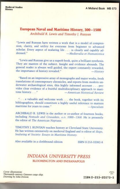 European Naval and Maritime History, 300-1500 : Archibald R. Lewis - Image 2