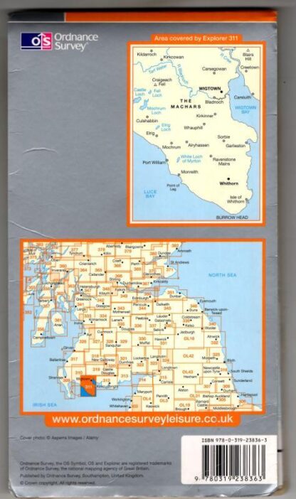 Explorer Sheet 311.Wigtown, Whithorn and the Machars: : Ordnance Survey - Image 2