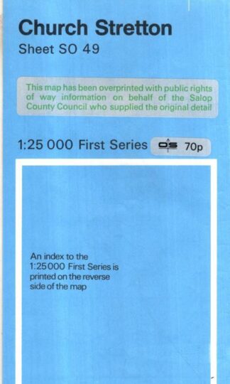 Church Stretton Sheet S0 49 1:25 000 1st series : Ordnance Survey