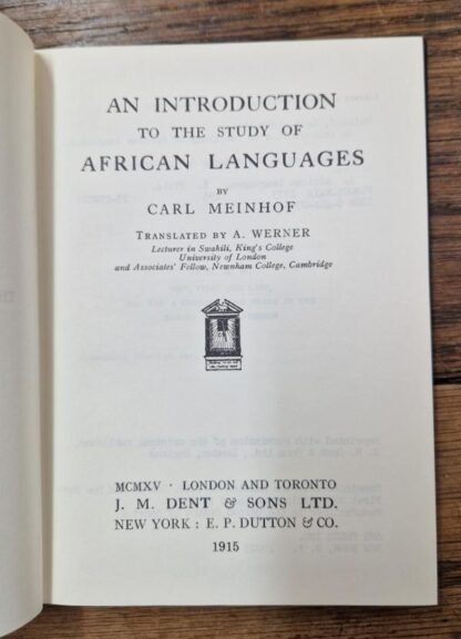 Introduction to the Study of African Languages : Carl Meinhof - Image 2