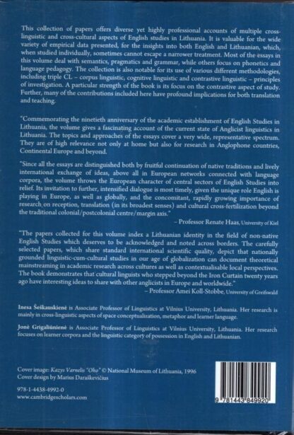 Anglistics in Lithuania: Cross-linguistic and Cross-cultural Aspects of Study : Jonė Grigaliūnienė - Image 2