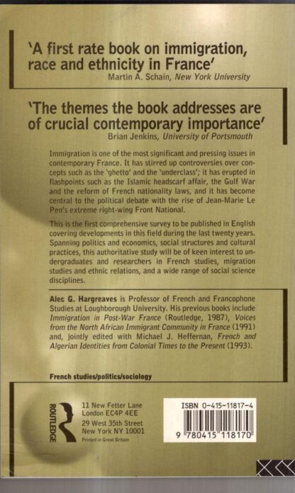 Immigration, Race And Ethnicity In Contemporary France : Alec G Hargreaves - Image 2