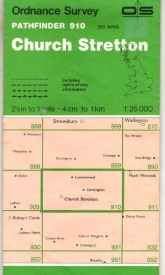 Pathfinder Sheet 910 Church Stretton : Ordnance Survey